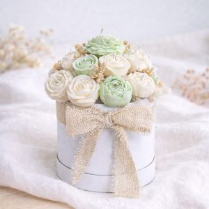 Buchet de 21 flori lumânări parfumate din ceară de soia