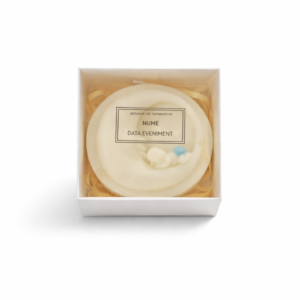 Lumânare Mărturie Botez Baiat– Luna si Bebelus din Ceară de Soia