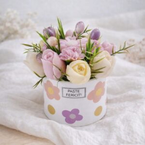 Buchet de primăvară din 9 flori din ceară de soia- Editie Limitata de Paste
