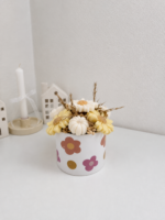 Buchet cu 7 lumânări de toamnă din ceară in vas de ceramică – Colecția Back to School